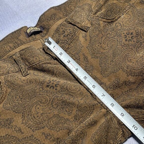 Run & Fly Brown Corduroy Paisley Flared Bell Bottom Pants Women's Sz 36R (38x32) - Picture 13 of 16